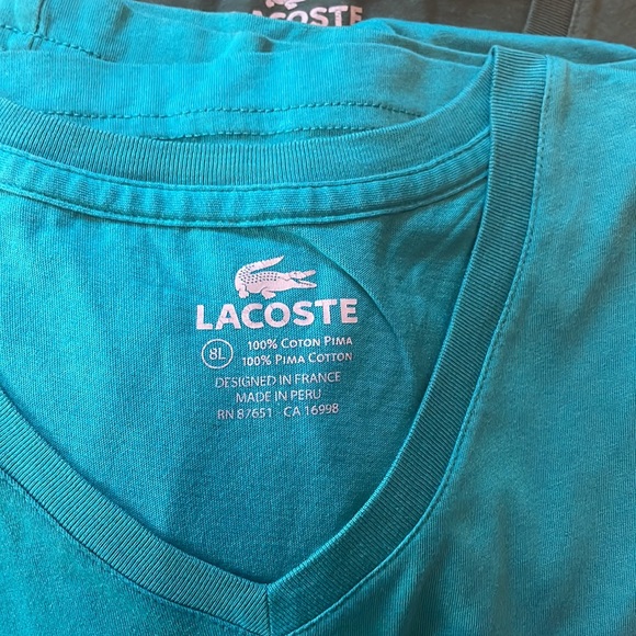 Lacoste Lot of T-shirts. Sizes between 8 and 9. Short sleeve. - Picture 6 of 7